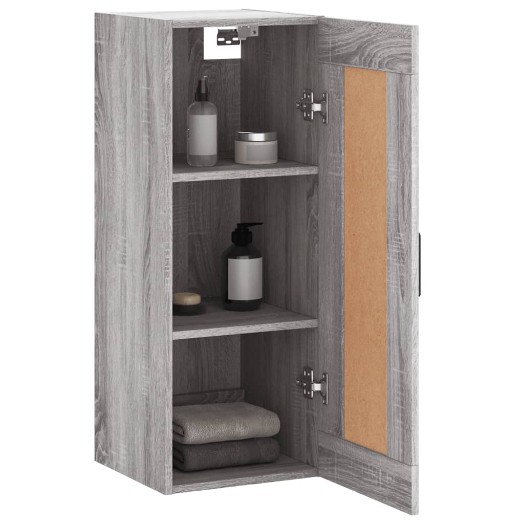 Sonoma Grey Wall Cabinet 34.5x34x90 cm Ingenieurholz Holz