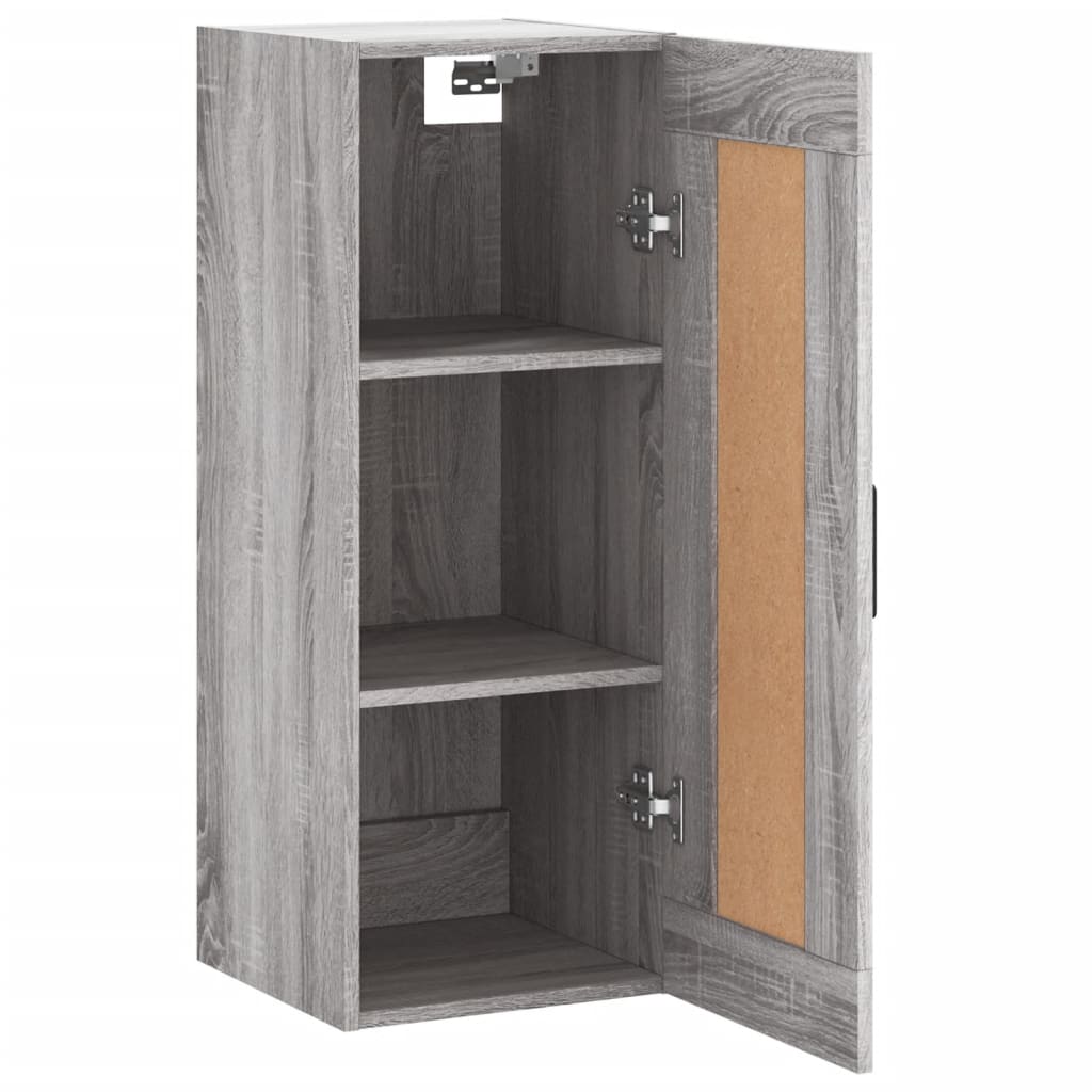 Sonoma Grey Wall Cabinet 34.5x34x90 cm Ingenieurholz Holz