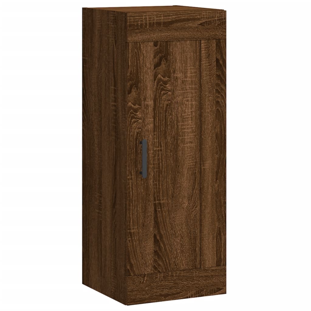 Brown oak wall cabinet 34.5x34x90 cm Engineering wood