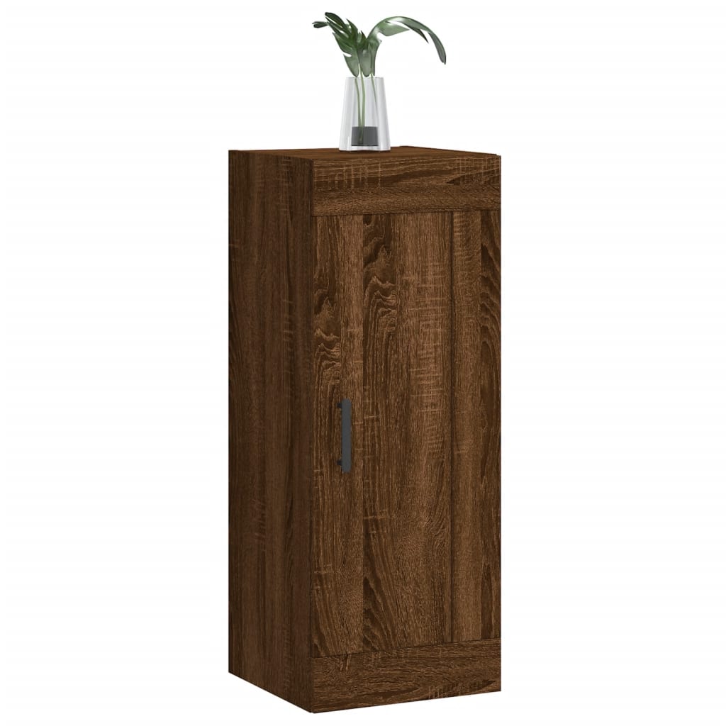 Brown oak wall cabinet 34.5x34x90 cm Engineering wood