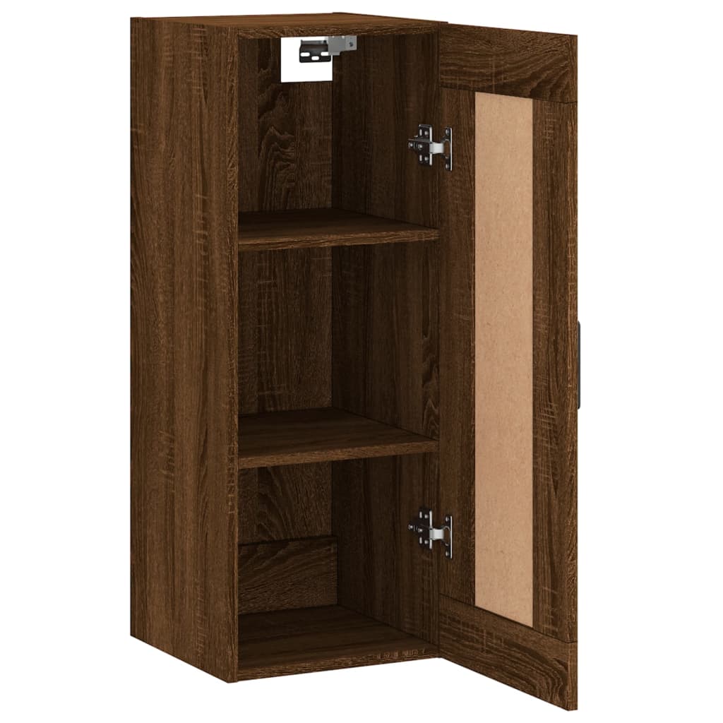 Brown oak wall cabinet 34.5x34x90 cm Engineering wood