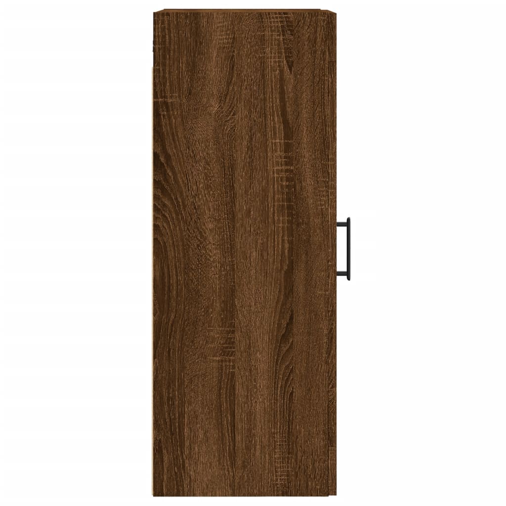 Brown oak wall cabinet 34.5x34x90 cm Engineering wood