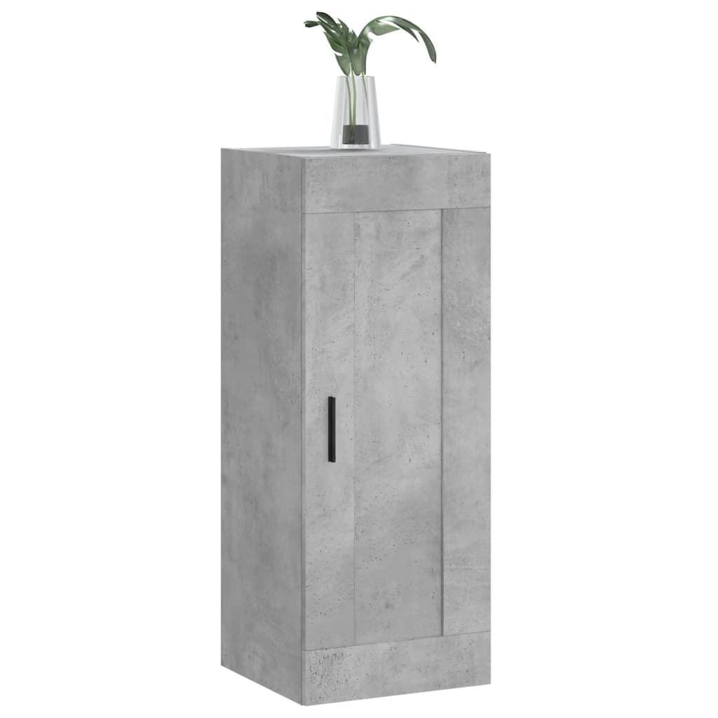 Concrete gray wall cabinet 34.5x34x90 cm Engineering wood