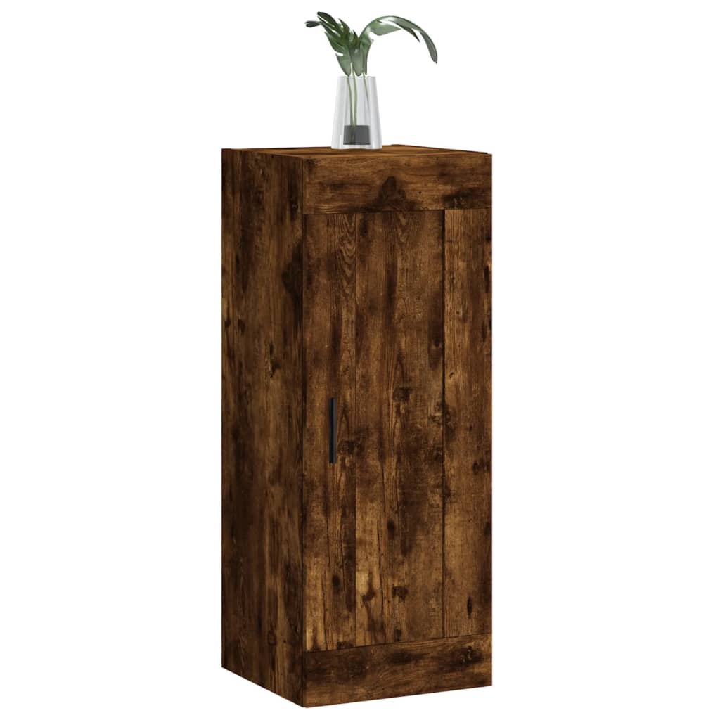 Smoked oak wall cabinet 34.5x34x90 cm engineering wood