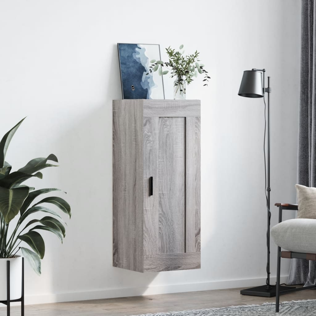 Sonoma gray wall cabinet 34.5x34x90 cm Engineering wood