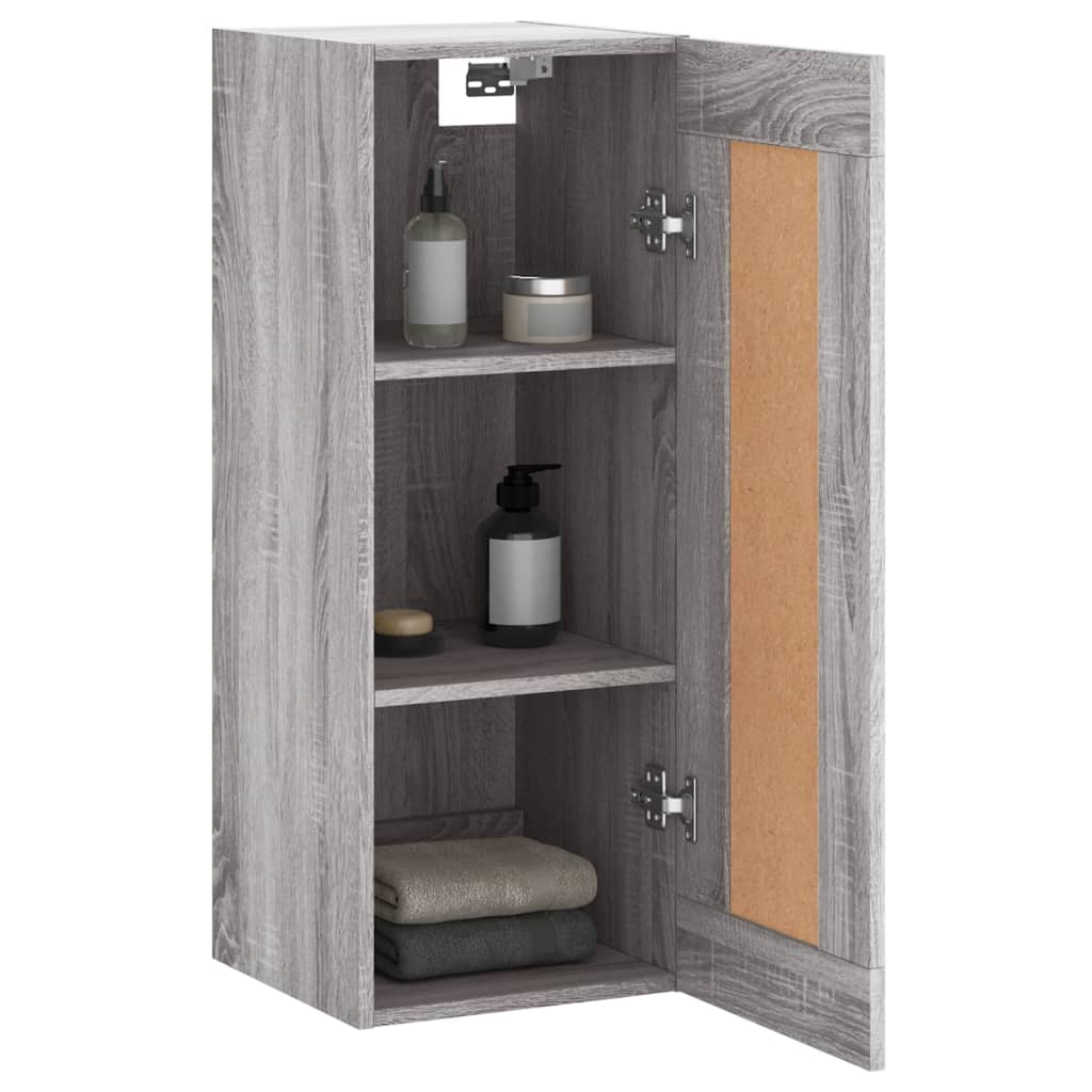 Sonoma Grey Wall Cabinet 34.5x34x90 cm Ingenieurholz Holz