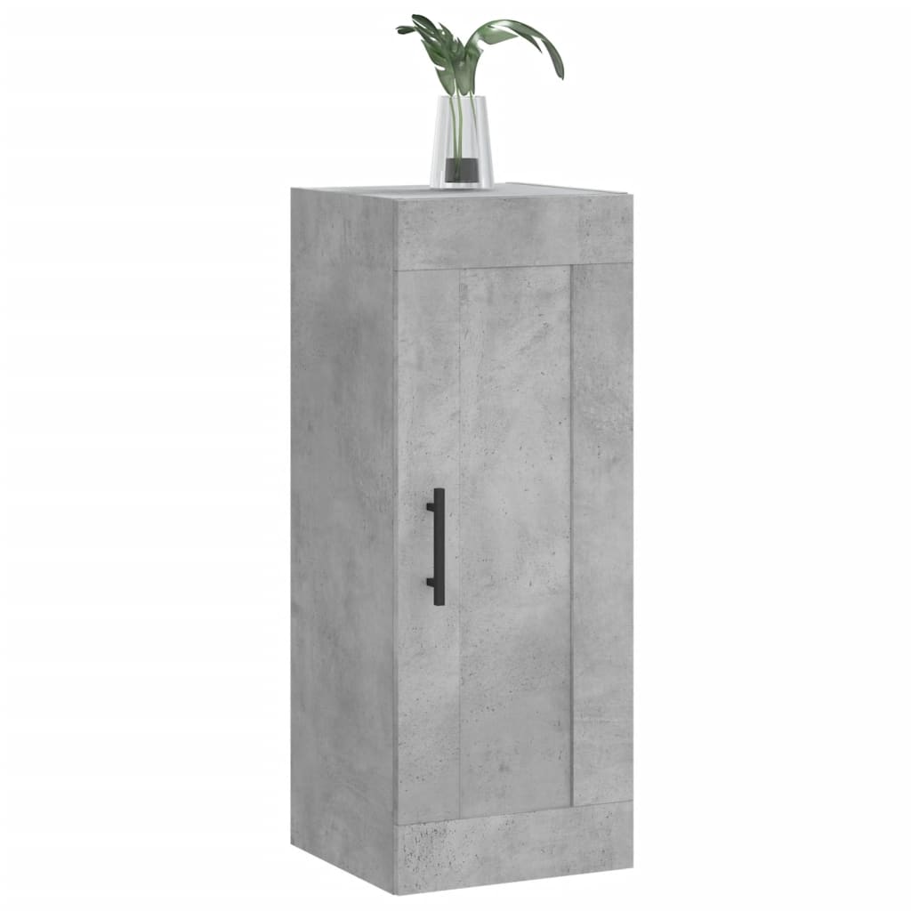 Pensile grigio cemento 34,5x34x90 cm in multistrato