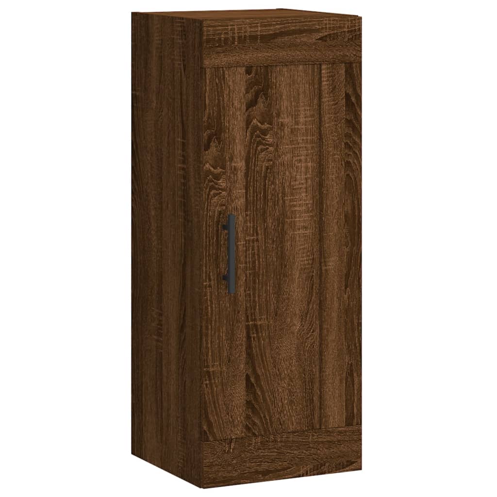 Brown oak wall cabinet 34.5x34x90 cm Engineering wood