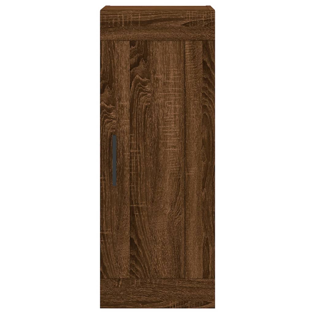 Brown oak wall cabinet 34.5x34x90 cm Engineering wood