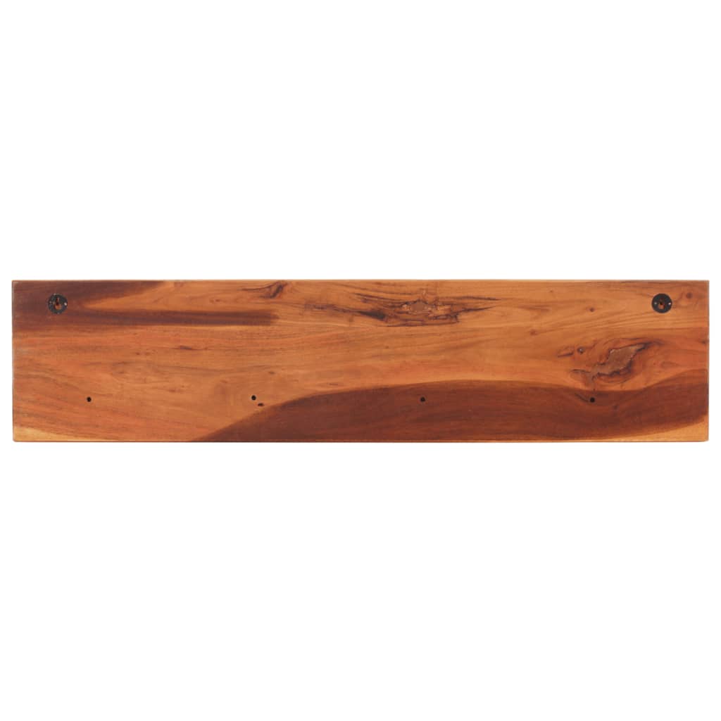 Mensole da parete 2 pz 112x20x26 cm in legno massello di acacia