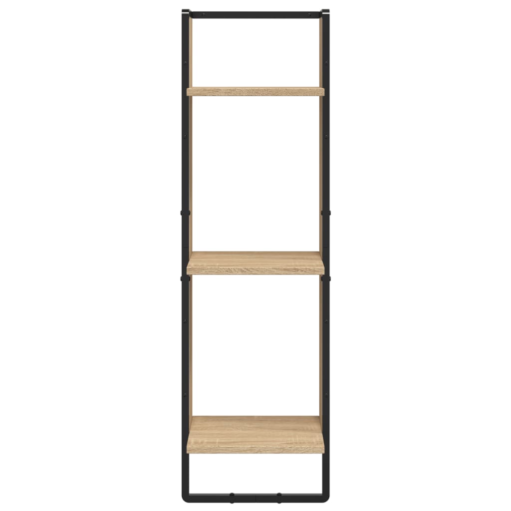 Set of wall shelves with bars 6 pcs Sonoma oak