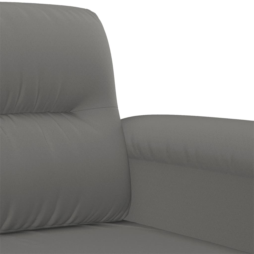 Soft set 2 pcs dark gray cushions microfiber fabric