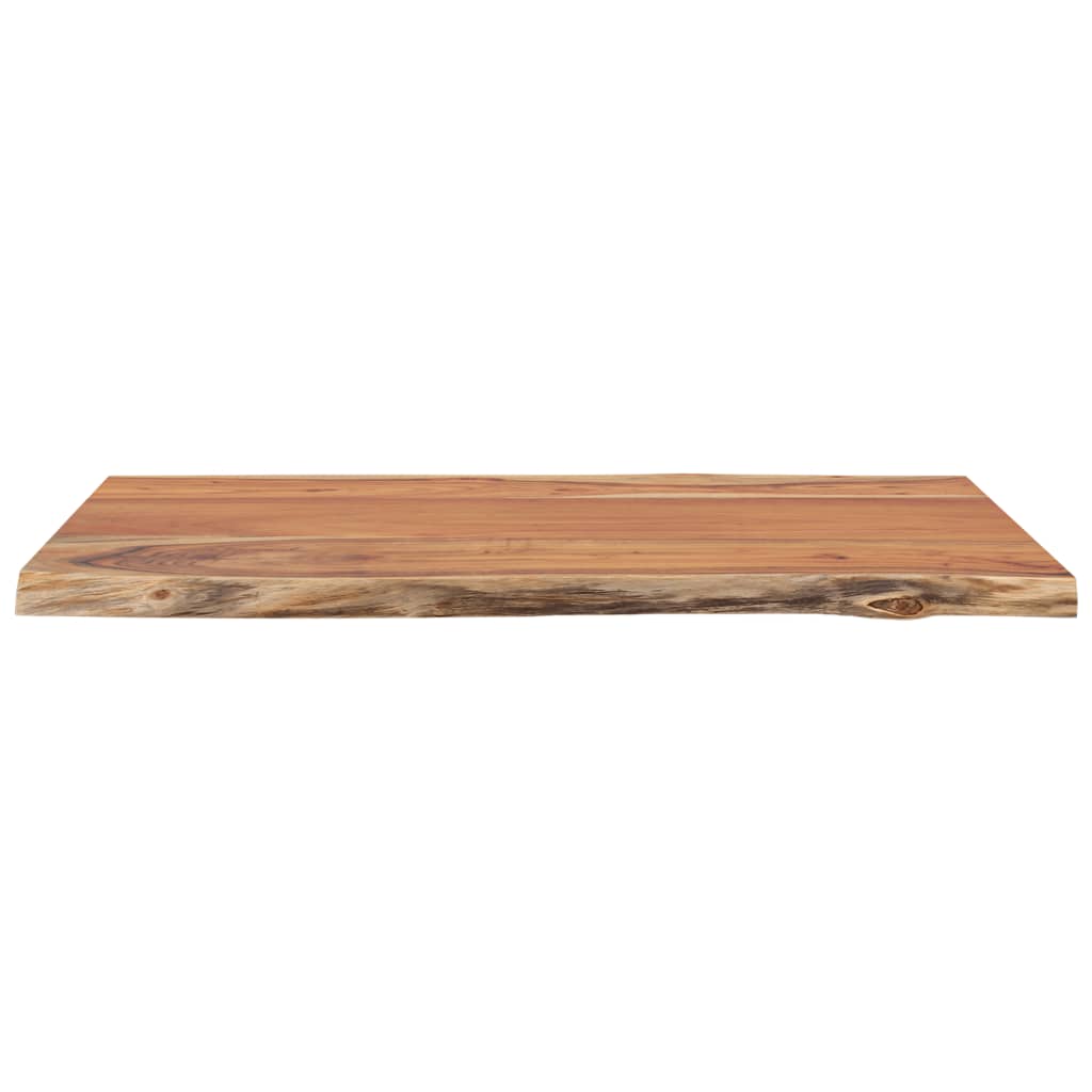 Tavolino 50x40x2,5 cm in legno massello di acacia con bordo in tinta