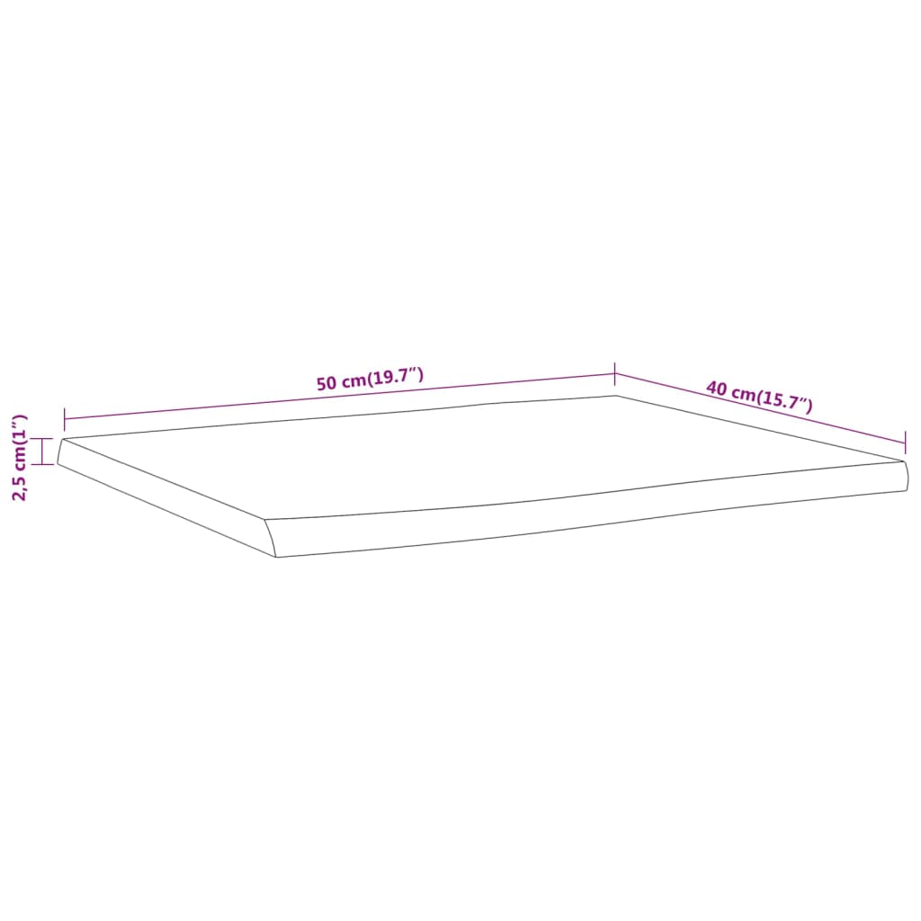 Ernennung von Tabelle 50x40x2.5 cm massives Holzakazien -Matching