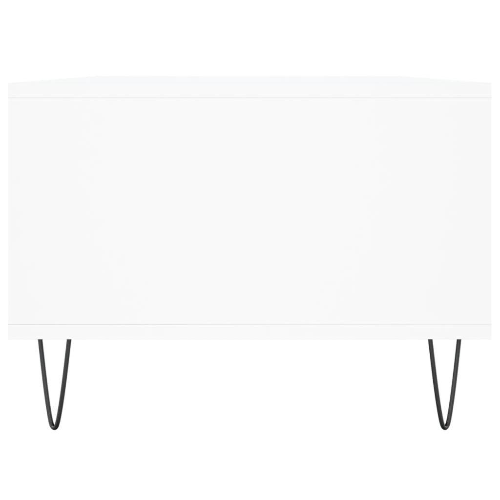 Tavolino bianco 90x50x36.5 cm in legno di ingegneria