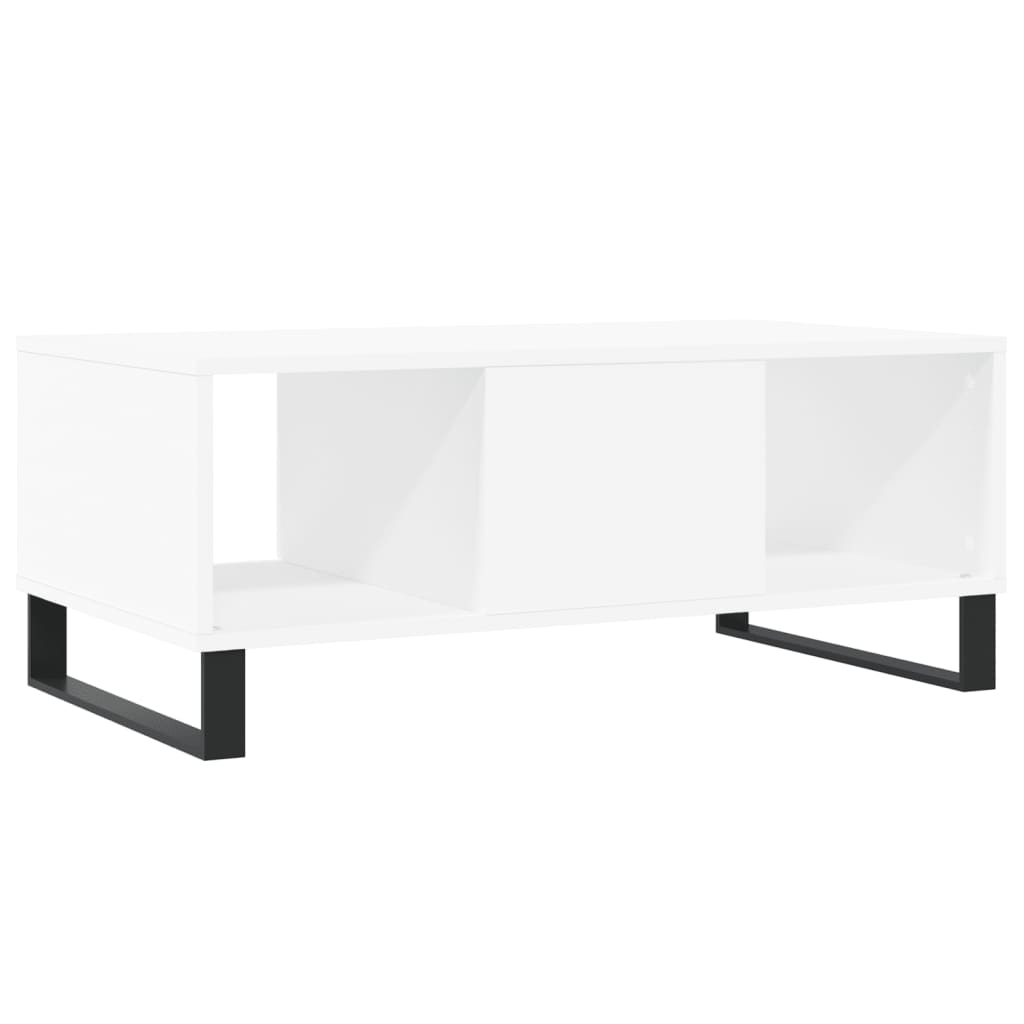 White coffee table 90x50x36.5 cm engineering wood