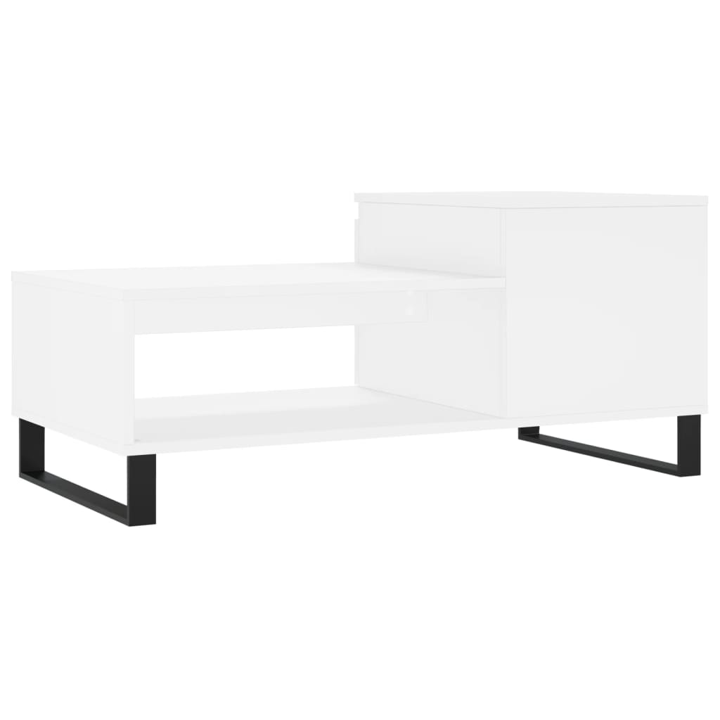 White coffee table 100x50x45 cm Engineering wood