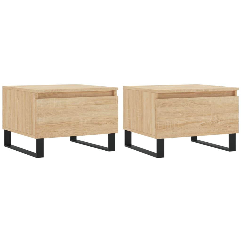 Tables basses 2 pcs chêne sonoma 50x46x35 cm bois d'ingénierie