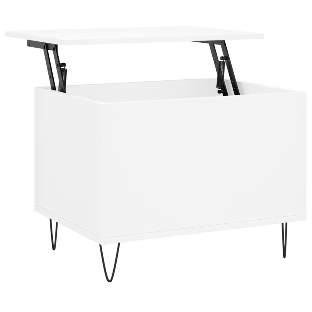 White coffee table 60x444.5x45 cm Engineering wood