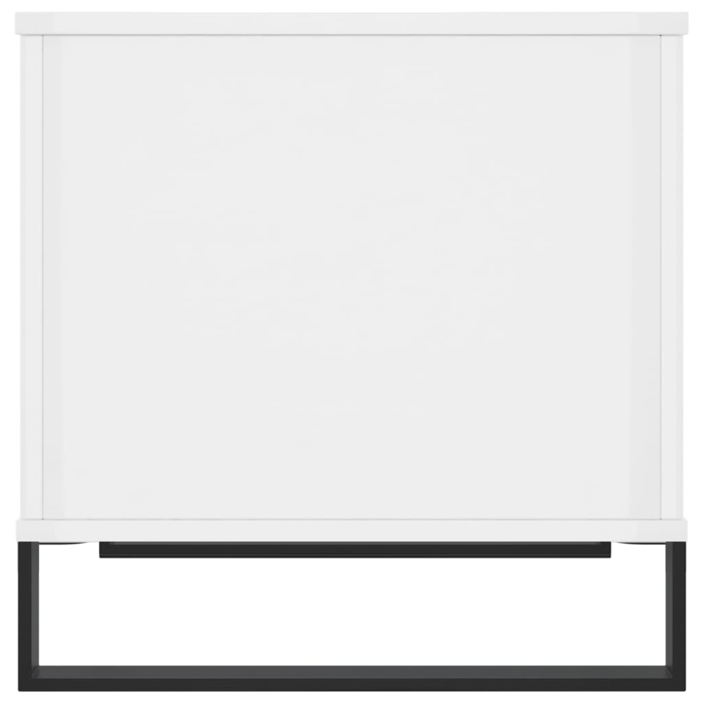 Tavolino Bianco lucido 60x44,5x45 cm MDF