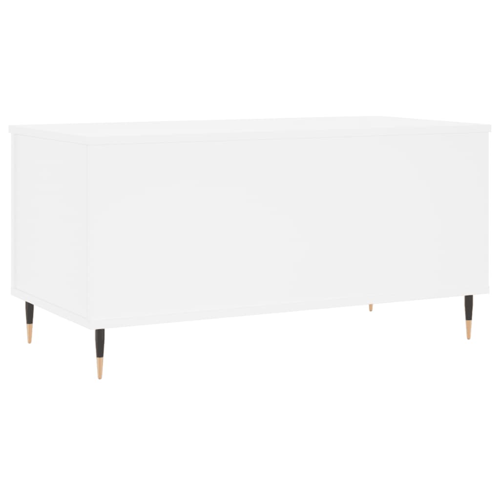 White coffee table 90x444.5x45 cm engineering wood