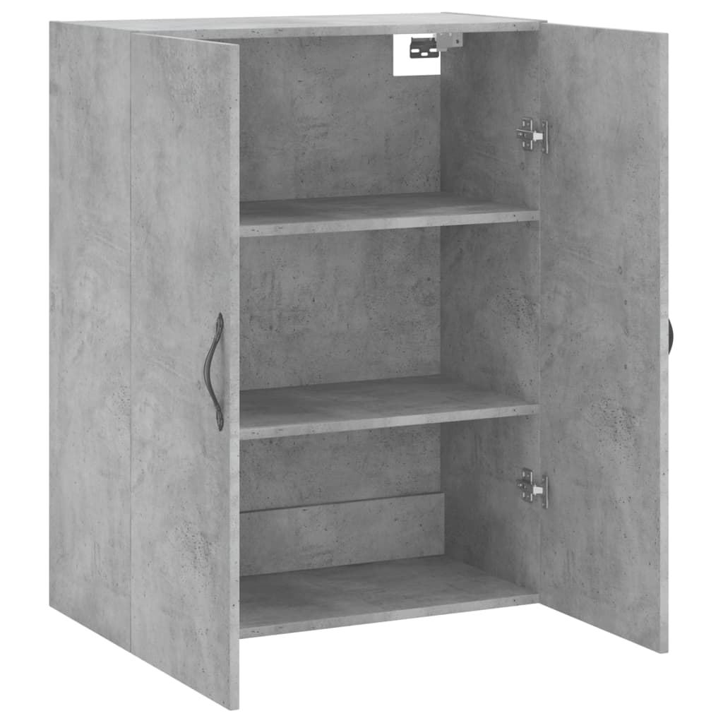 Gray concrete wall cabinet 69.5x34x90 cm Engineering wood
