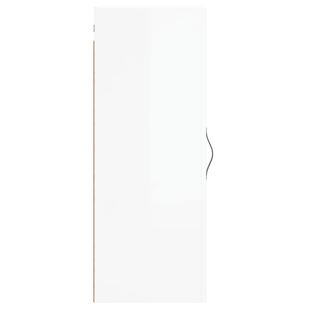 Brillanter weißer Wandschrank 34.5x34x90 cm Engineering Holz
