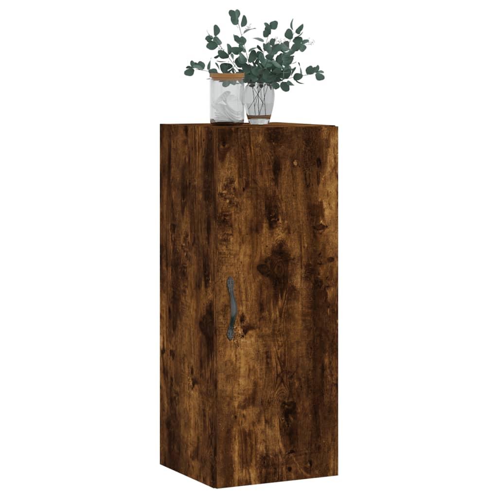 Smoked oak wall cabinet 34.5x34x90 cm engineering wood