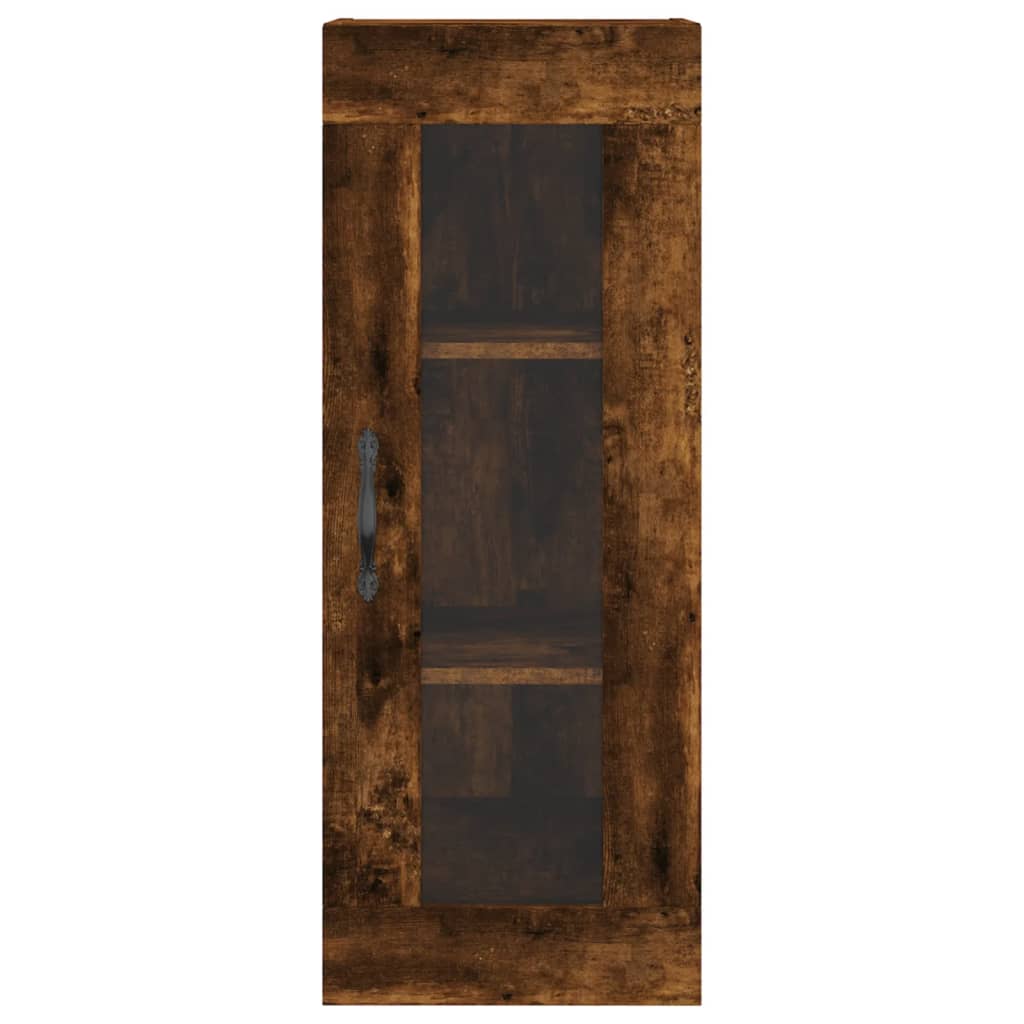Smoked oak wall cabinet 34.5x34x90 cm