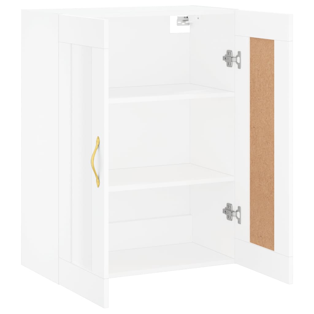 White wall cabinet 69.5x34x90 cm Engineering wood