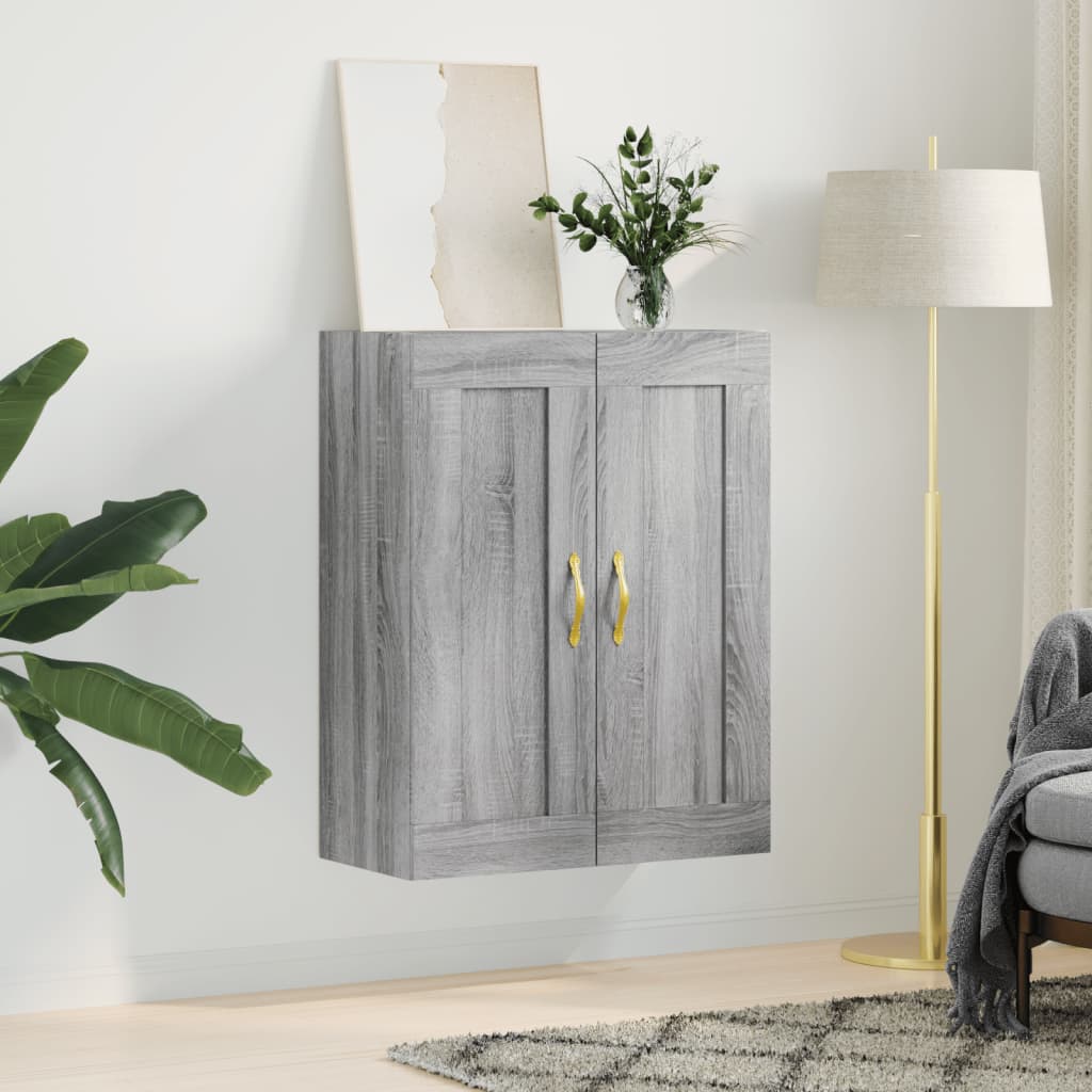 Sonoma Grey Wall Cabinet 69.5x34x90 cm Ingenieurholz Holz