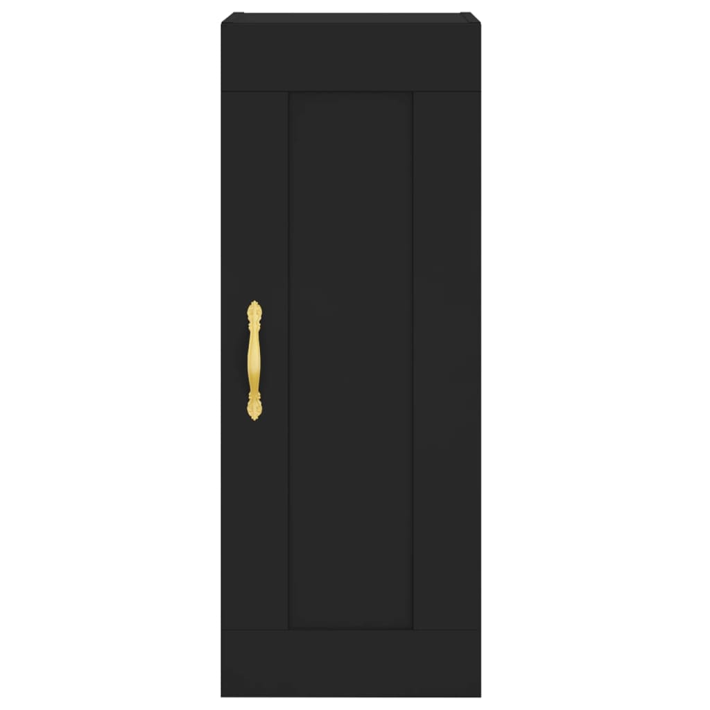 Pensile nero 34,5x34x90 cm in derivati ​​del legno