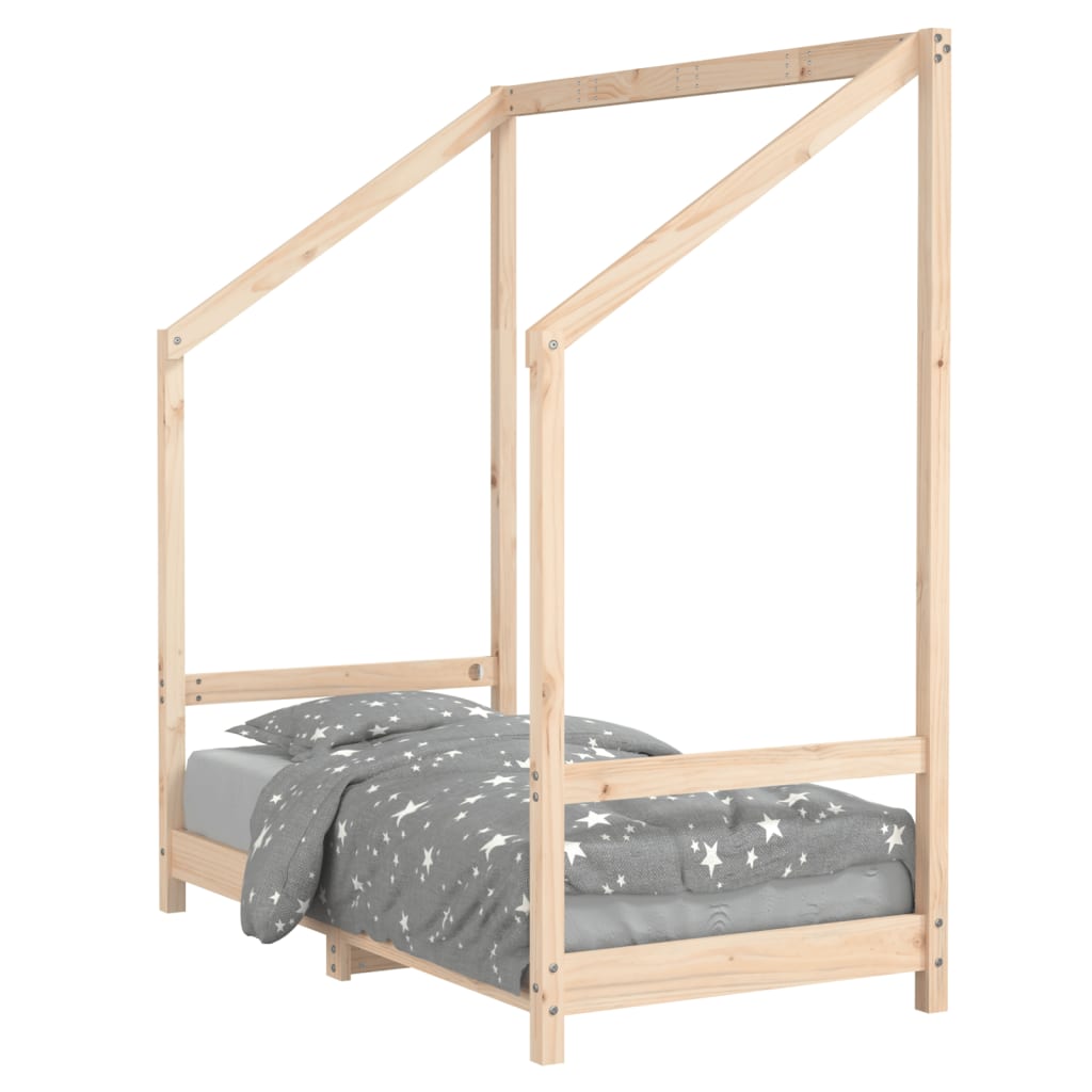 Bed frame for children 70x140 cm Solid pine wood
