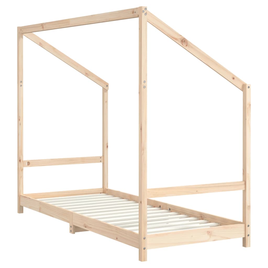 Bed frame for children 2x (80x200) cm solid pine wood
