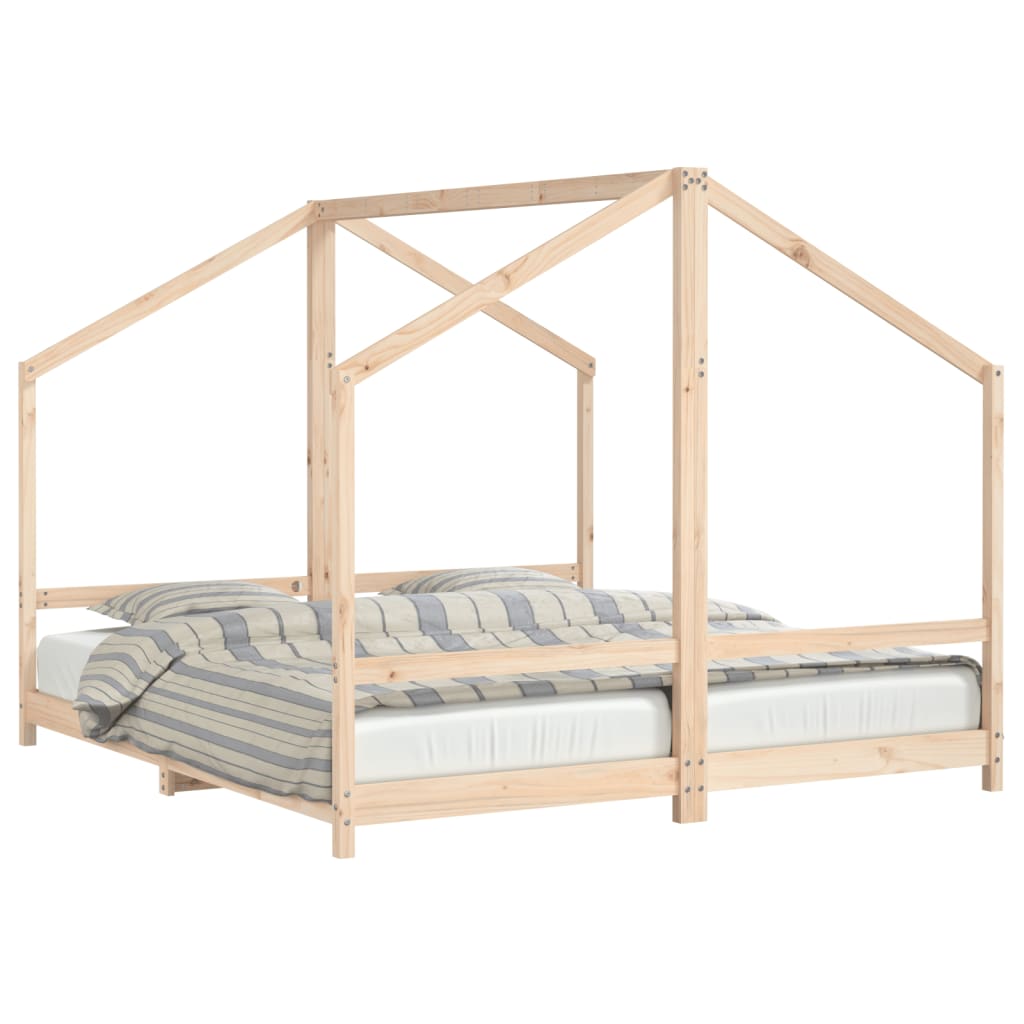 Bettenrahmen für Kinder 2x (90x200) cm Festkieferholz