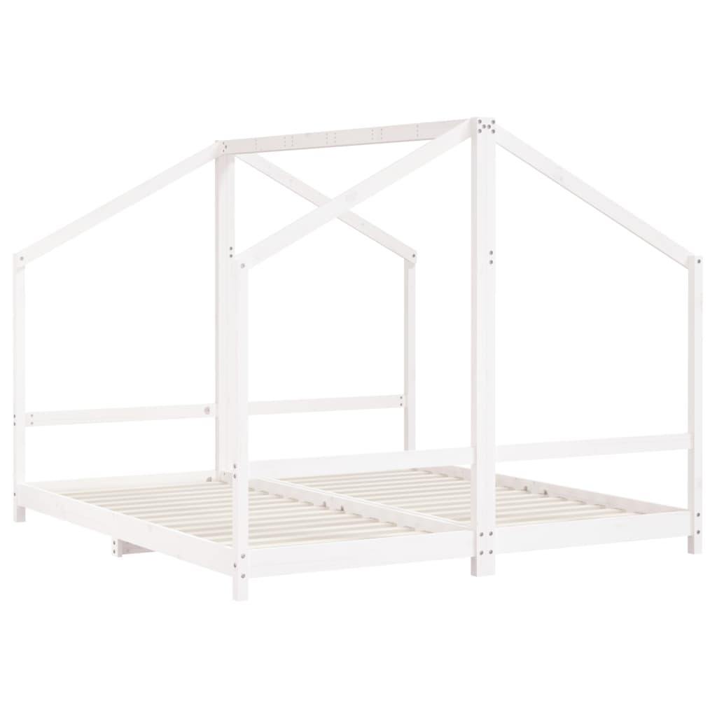 2x white child bed frame (90x200) CM Solid pine wood