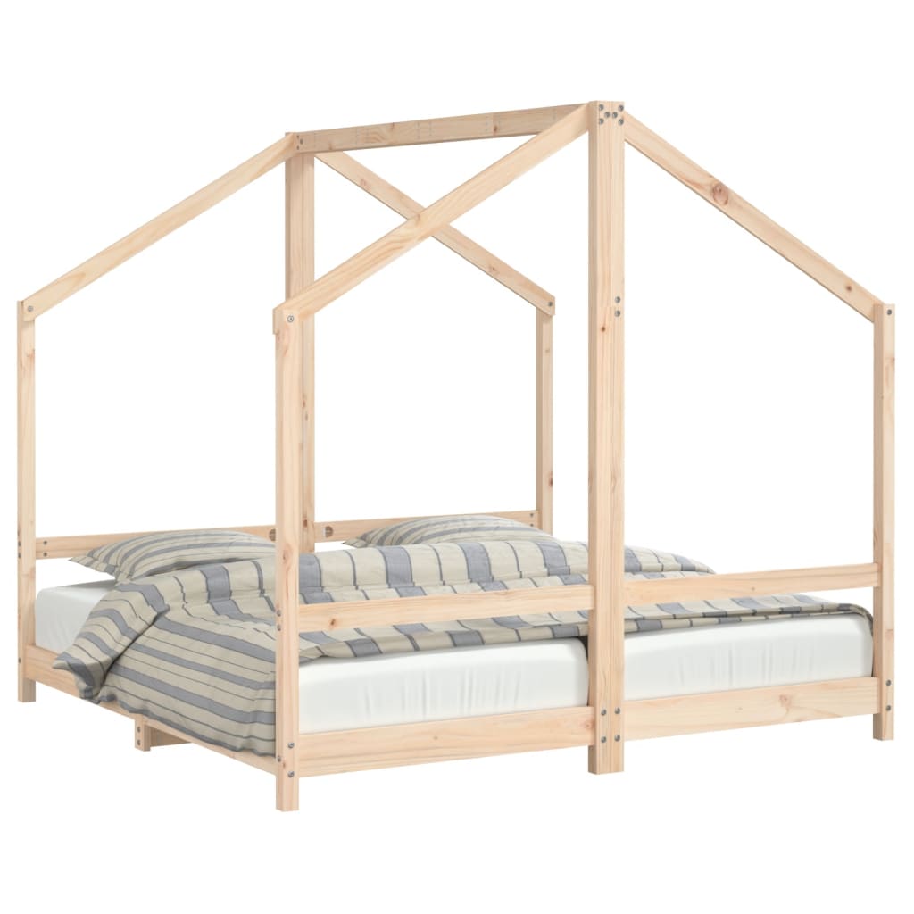 Bettenrahmen für Kinder 2x (80x160) cm Festkieferholz
