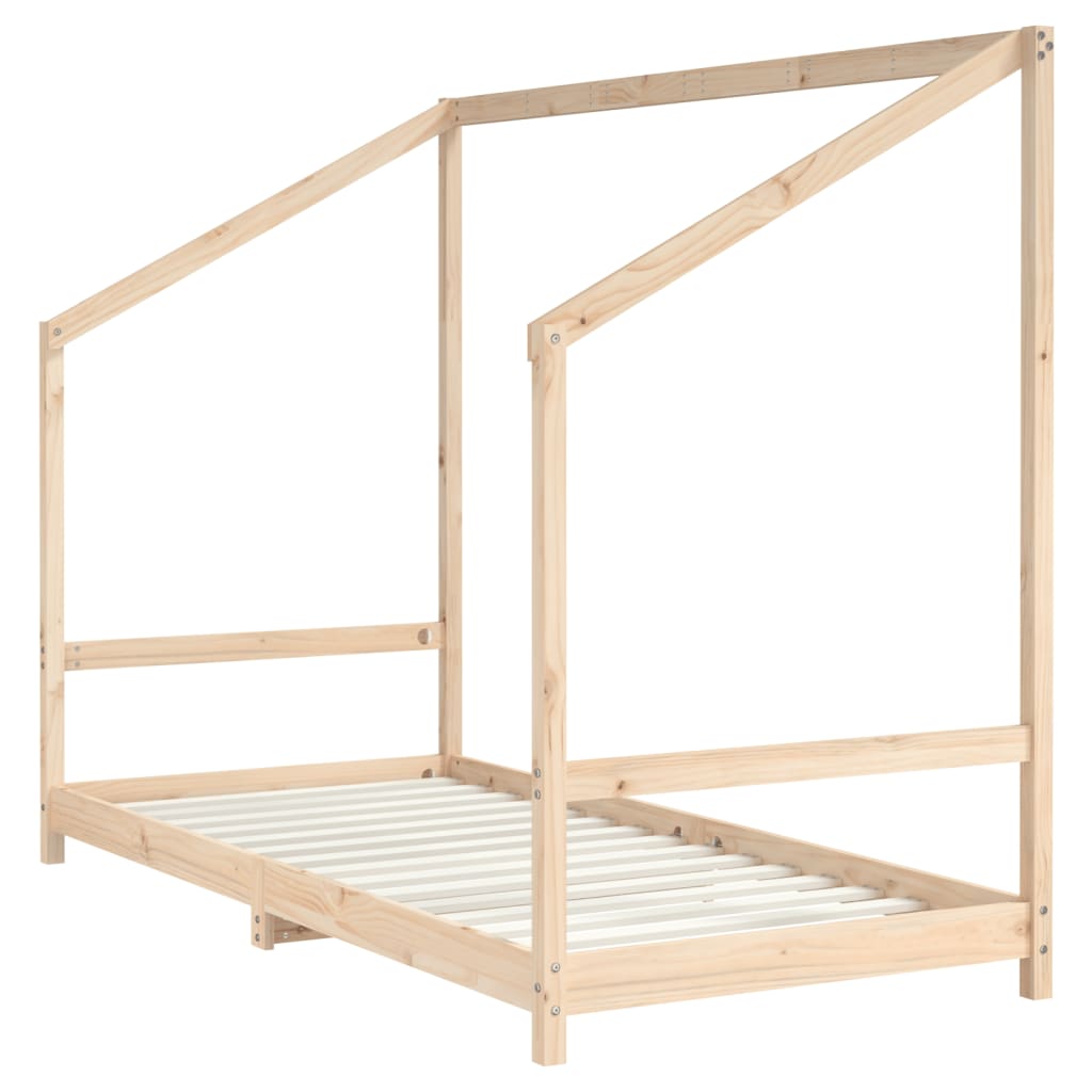 Bed frame for children 2x (90x190) cm solid pine wood