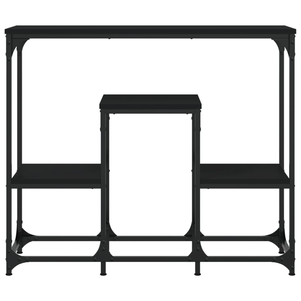 Tabella della console nera 89.5x28x76 cm ingegneria