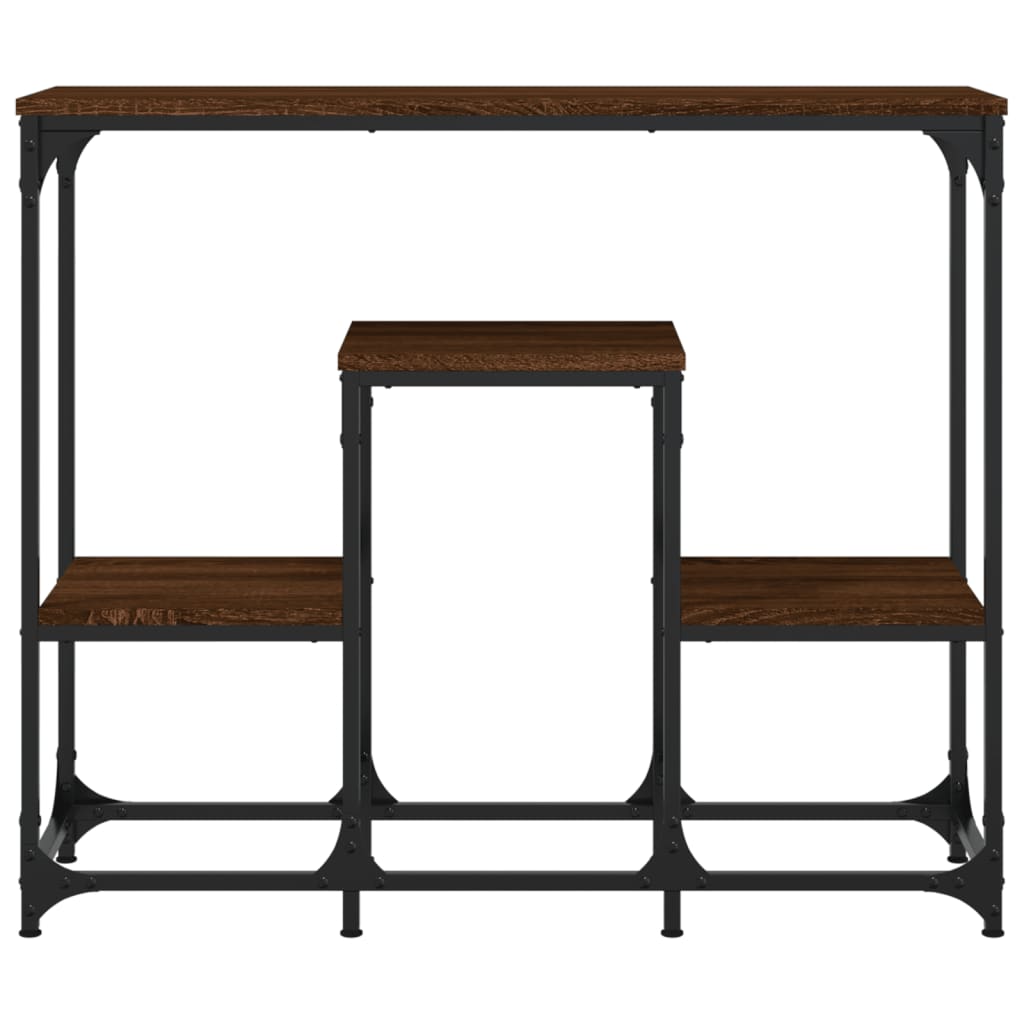 Tabelle Braune Eiche -Konsole 89.5x28x76 cm Engineering Holz