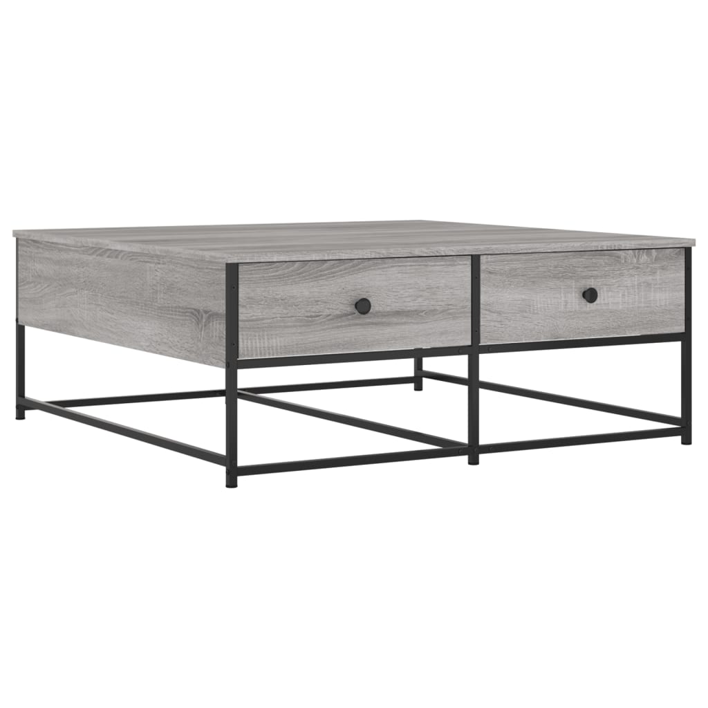 Tavolino Sonoma grigio 100x99x40 cm in derivati ​​del legno