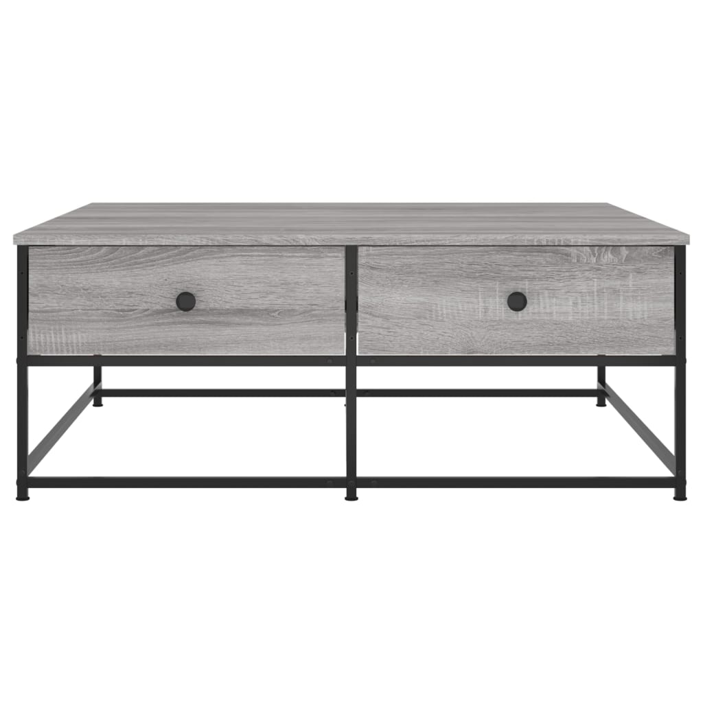 Tavolino Sonoma grigio 100x99x40 cm in derivati ​​del legno