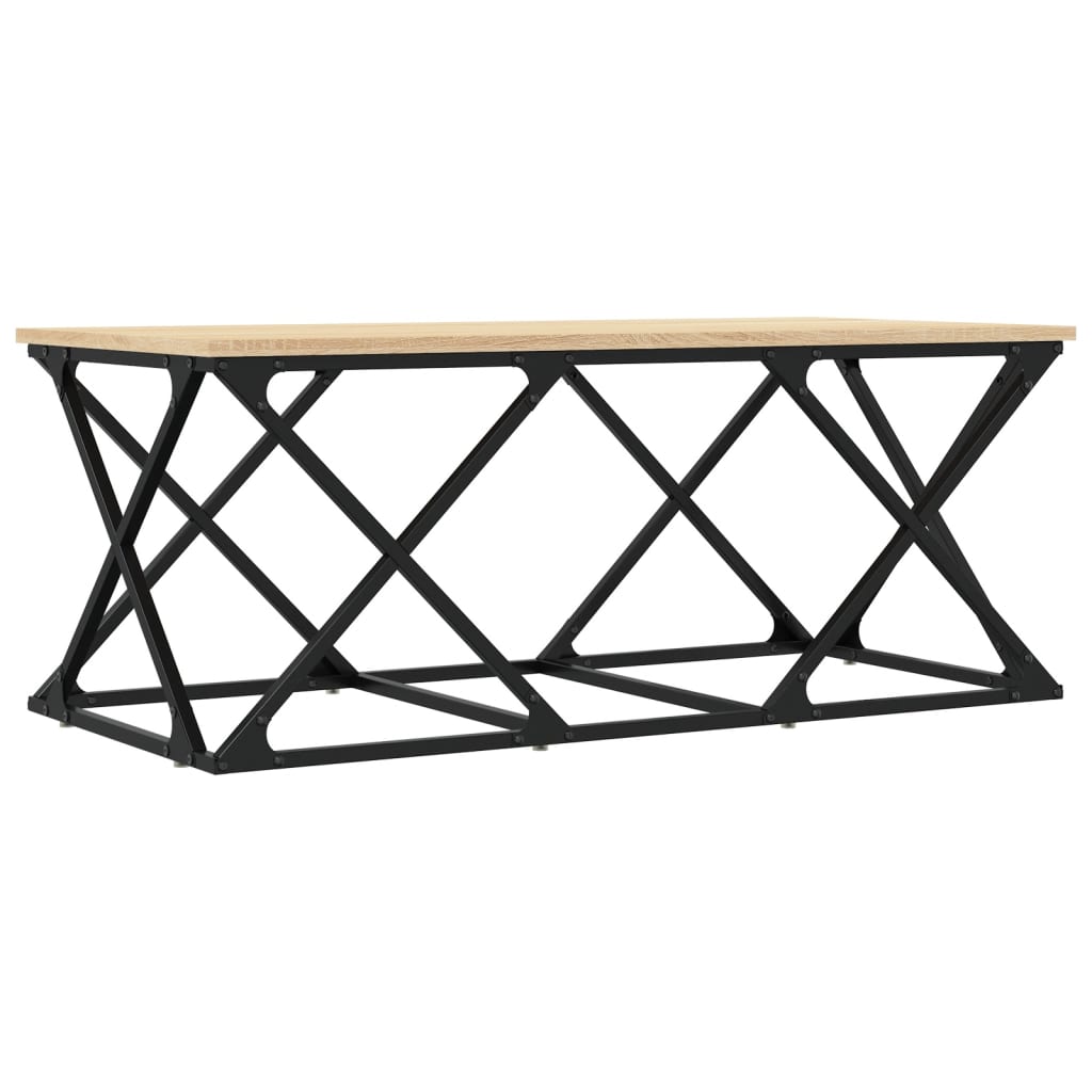 Tavolino in rovere Sonoma 100x49x40 cm in derivati ​​del legno