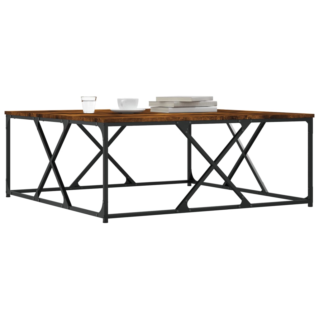 Tavolino in quercia affumicata 100x100x40 cm ingegneria
