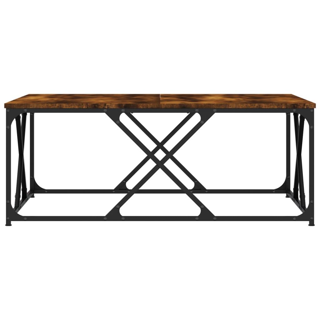 Smoked oak coffee table 100x100x40 cm engineering wood