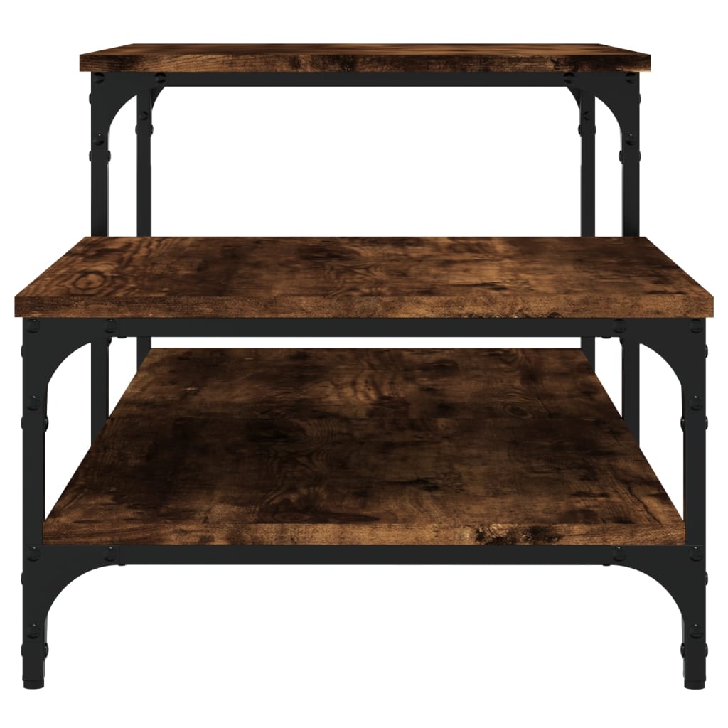 Tavolino in quercia affumicata 100x50.5x45 cm in legno di ingegneria