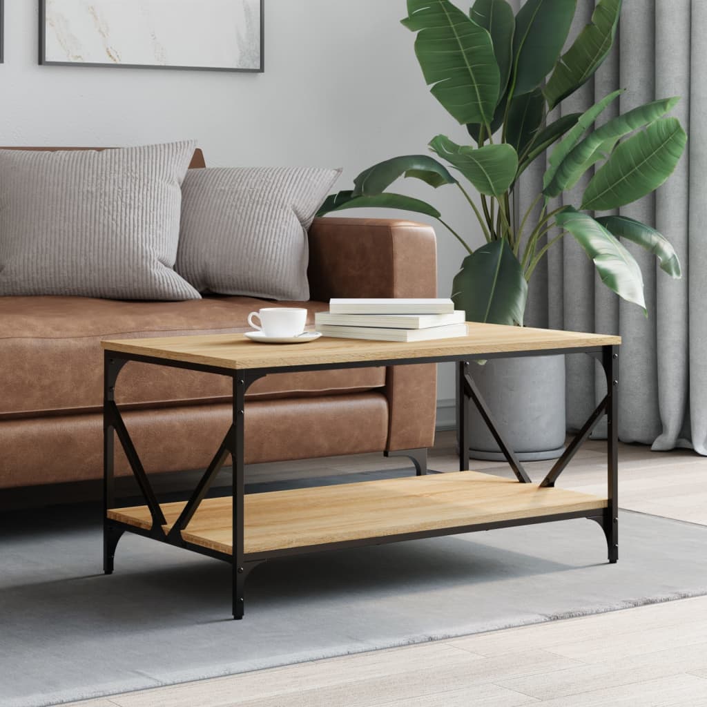 Sonoma oak coffee table 90x50x45 cm engineering wood
