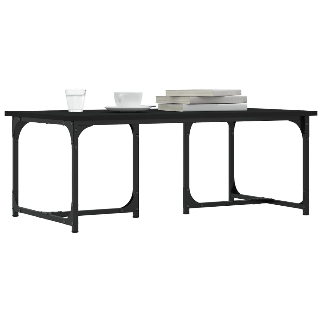 Table basse Noir 90x50x35 cm Bois d'ingénierie