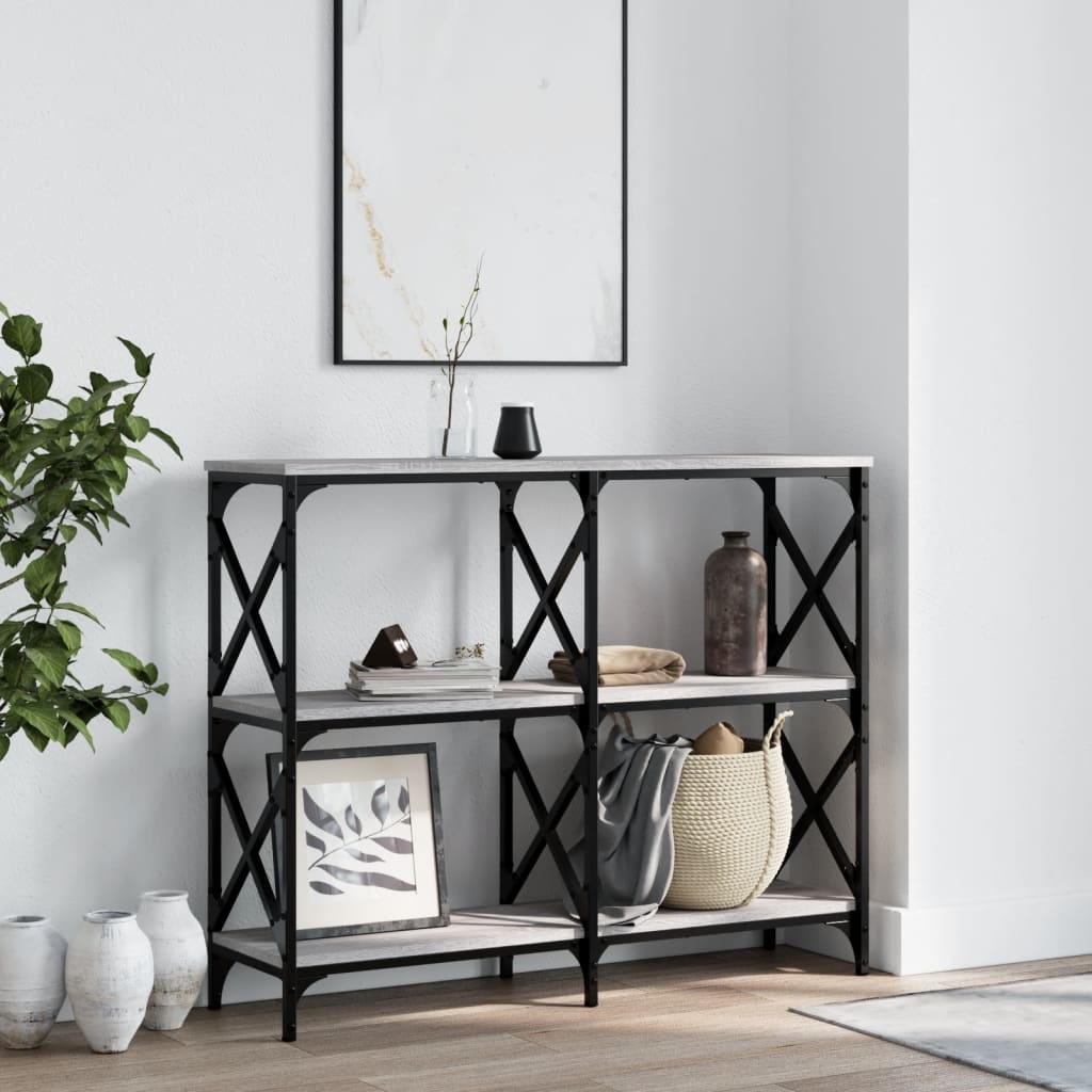 Sonoma gray console table 100x28x80.5 cm engineering wood