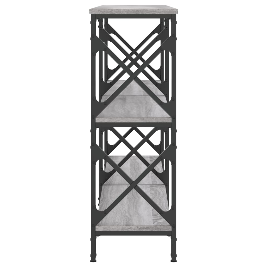 Consolle Sonoma grigio 200x28x80,5 cm in derivati ​​del legno
